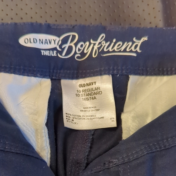 Old Navy Womens Navy Chinos Cozy Casual Boyfriend Style - Picture 2 of 4